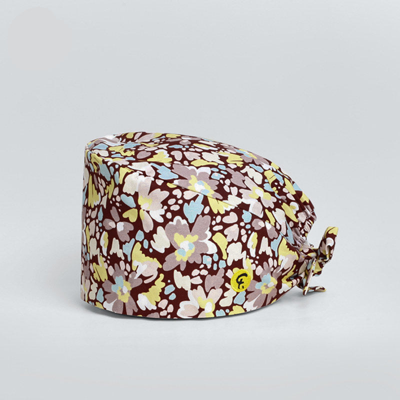 Nurse Work Hat Gourd Hat Wrap Hood Sweat Towel Romantic Garden Men and Women Spring & Summer