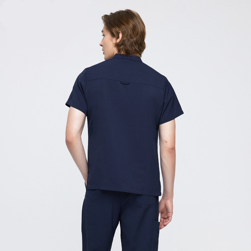 New product cool and breathable hand wash suit doctor nurse brush suit round neck oral surgical suit