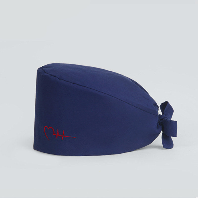 Cotton Gourd Hat Men and Women Work Hat Nurse Hat Pet Dental Clinic Head Cap Solid Color Hat Can Be Customized