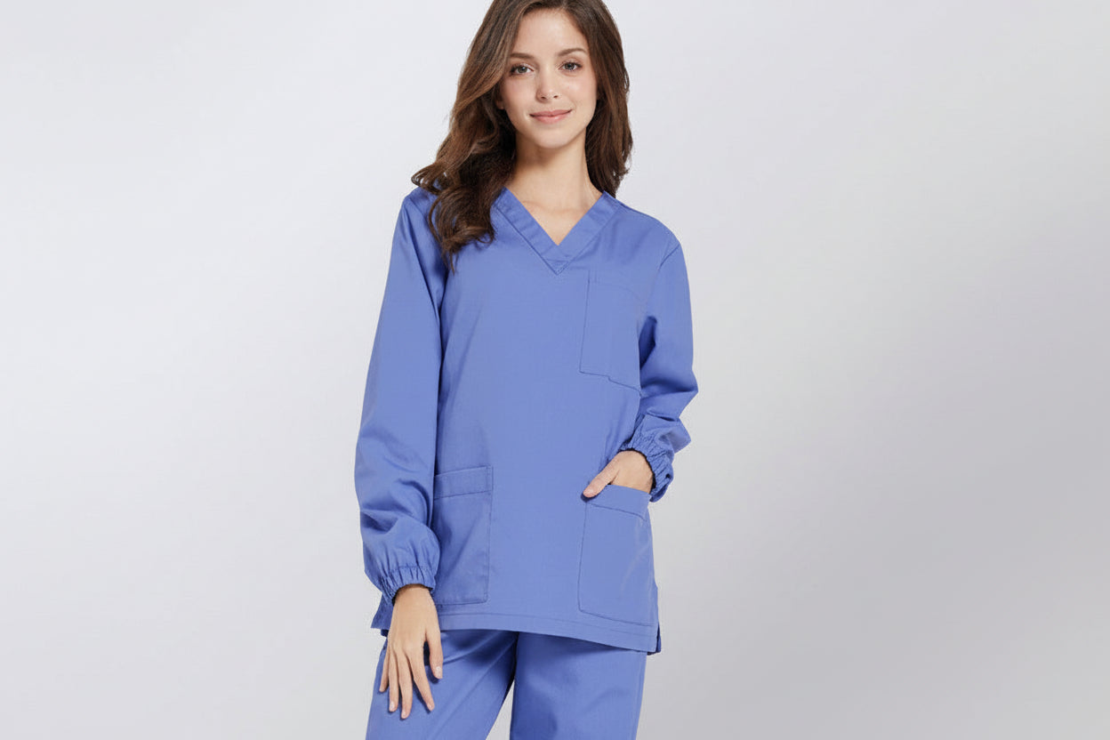 Surgical gowns, hand washing gowns, solid color overalls, doctor nurse uniforms, clean rooms, laboratories, long sleeve overalls