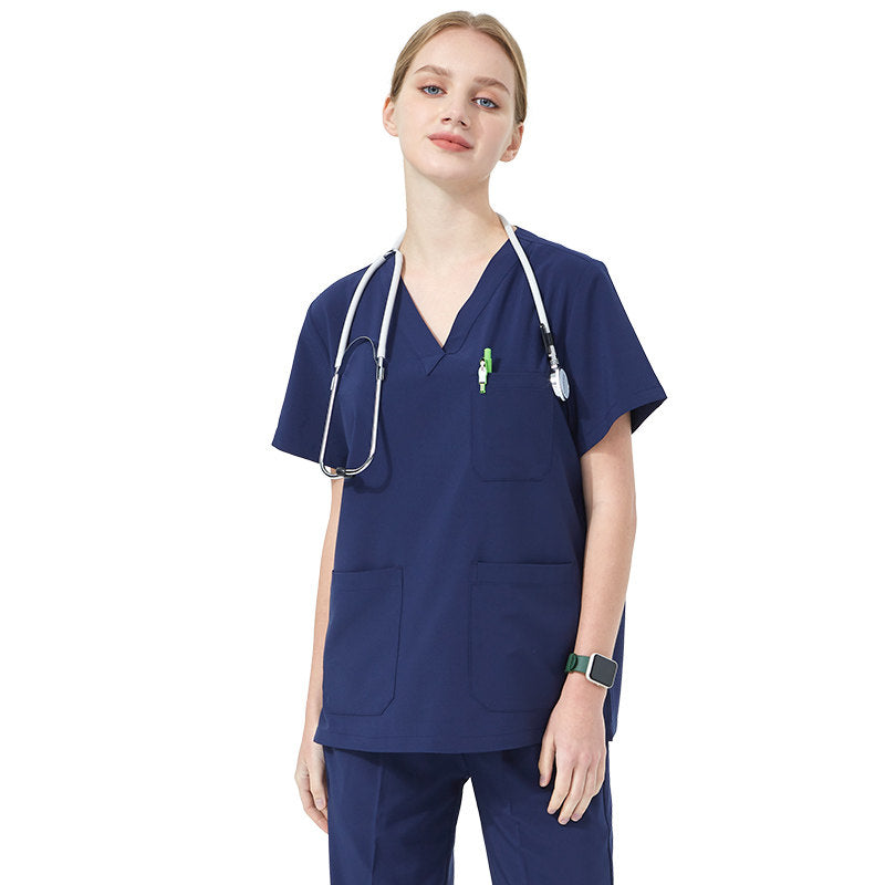 Quick-drying hand washing coat, women's short-sleeved surgical gown, operating room work clothes, elastic doctor's brush handsuit, long-sleeved men