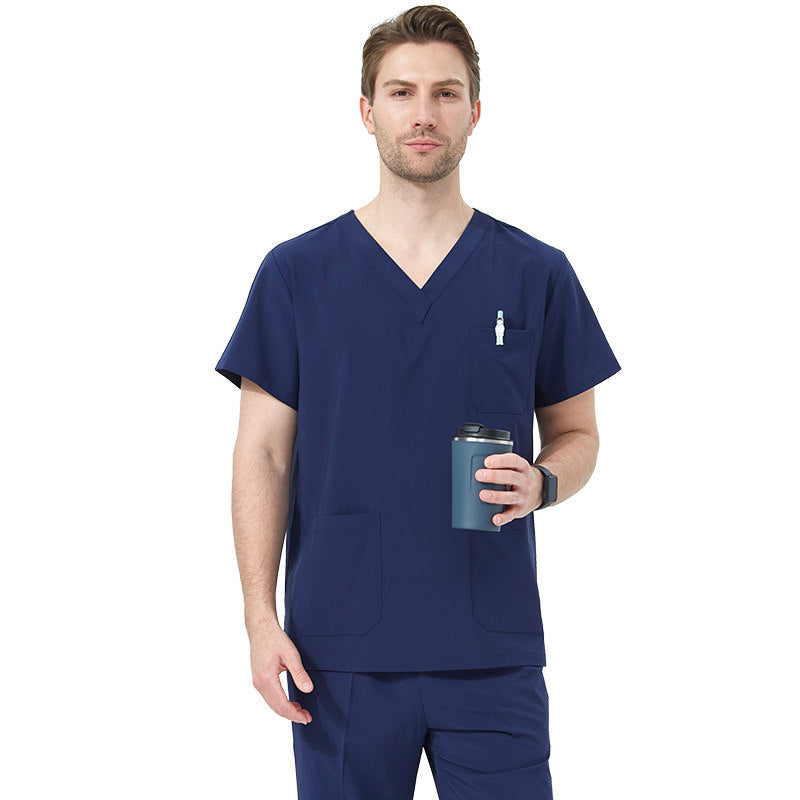 Quick-drying hand washing coat, women's short-sleeved surgical gown, operating room work clothes, elastic doctor's brush handsuit, long-sleeved men