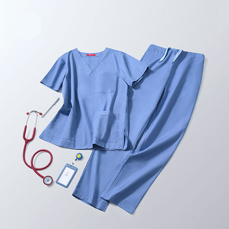 Unisex Medical Isolation Clothing Set – Summer Surgical & Dental Workwear for Doctors and Healthcare Professionals