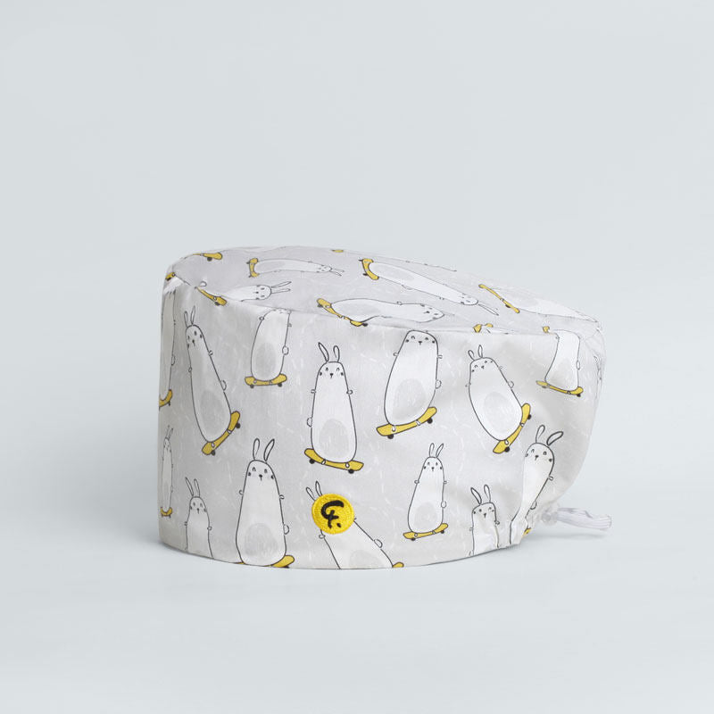 Nurse Beanie Elastic Cap Doctor Work Cap Printed Surgical Oral Head Cap Cotton Breathable for Men and Women