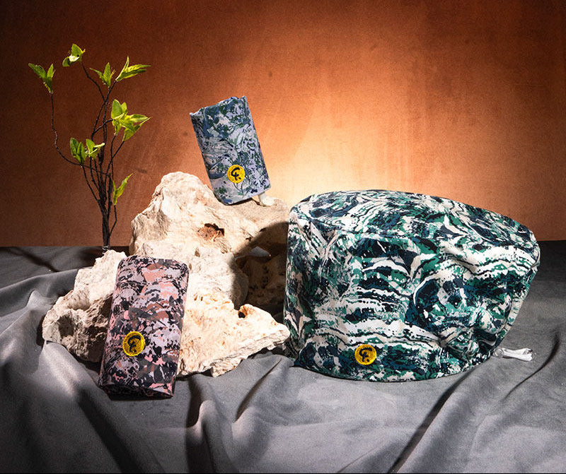 Surgical cap doctor nurse work hat bag headscarf dust hat beanie hat artistic conception texture summer