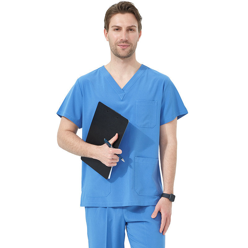 Quick-drying hand washing coat, women's short-sleeved surgical gown, operating room work clothes, elastic doctor's brush handsuit, long-sleeved men