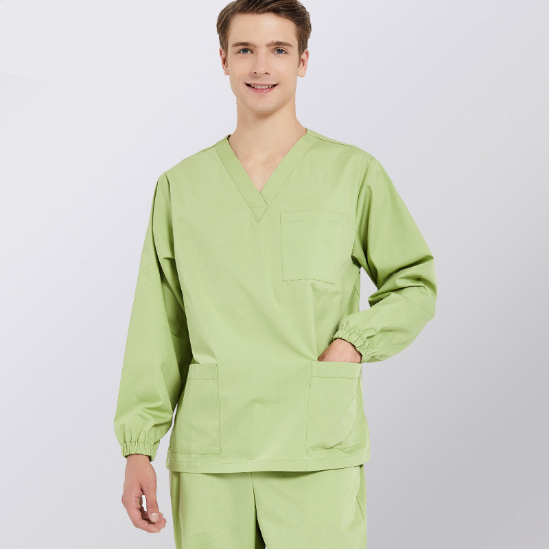 Surgical gowns, hand washing gowns, solid color overalls, doctor nurse uniforms, clean rooms, laboratories, long sleeve overalls