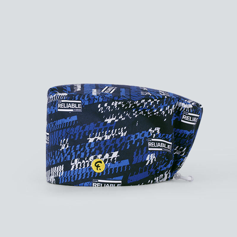 Nurse Beanie Elastic Cap Doctor Work Cap Printed Surgical Oral Head Cap Cotton Breathable for Men and Women