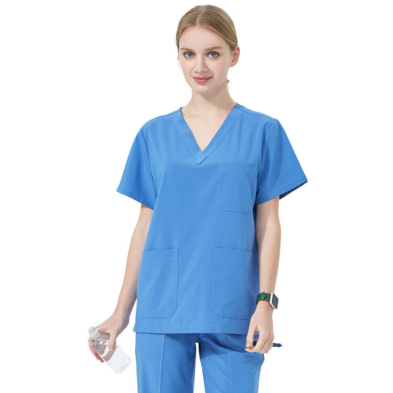 Quick-drying hand washing coat, women's short-sleeved surgical gown, operating room work clothes, elastic doctor's brush handsuit, long-sleeved men