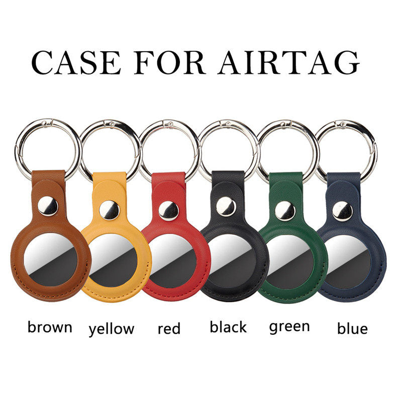 Suitable for AirTag case, Apple airtags chain, leather air protector, tag positioning case, key fob ring