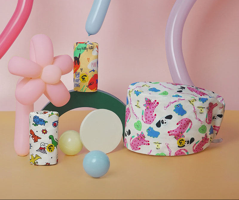 Beanie Doctor Nurse Print Surgical Cap Work Cap Dopamine Collection Men's and Women's Spring Summer