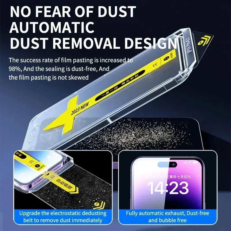 8K Oleophobic Coating Dust free Installation Privacy Screen Protector For iPhone Matte Glass