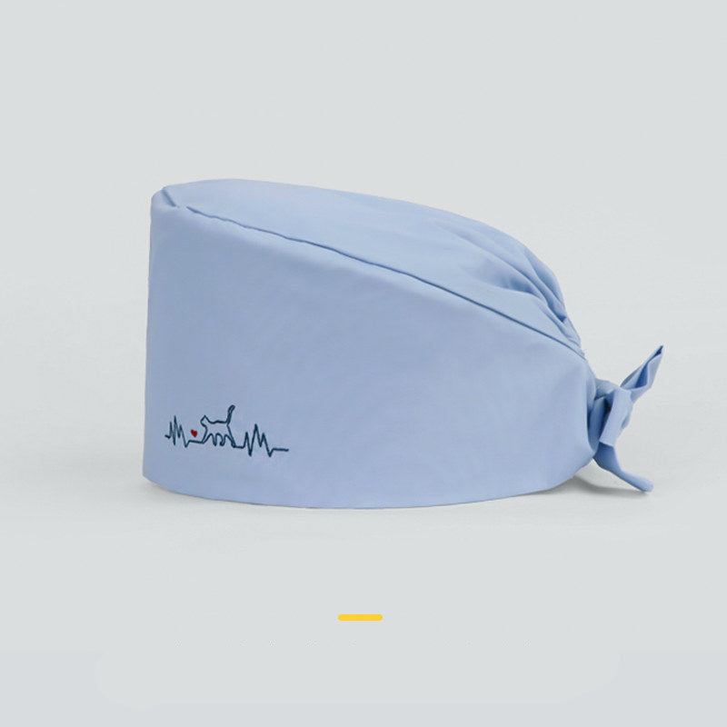 Cotton Gourd Hat Men and Women Work Hat Nurse Hat Pet Dental Clinic Head Cap Solid Color Hat Can Be Customized